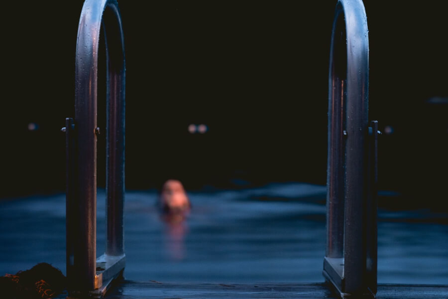 Caption for Night Swimming